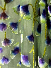 Load image into Gallery viewer, Velvet Scarf with Gingko Leaves in Sage