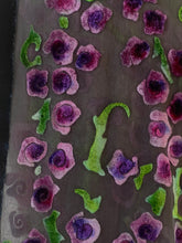 Load image into Gallery viewer, Velvet Scarf with Roses Pattern in Black and Red.