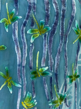 Load image into Gallery viewer, Dragonflies Turquoise Velvet Scarf/Shawl