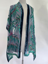 Load image into Gallery viewer, Black Eucalyptus Leaves Scarf/Shawl
