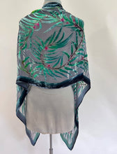 Load image into Gallery viewer, Black Eucalyptus Leaves Scarf/Shawl