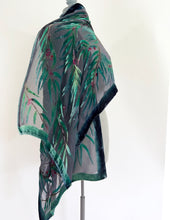 Load image into Gallery viewer, Black Eucalyptus Leaves Scarf/Shawl