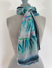 Load image into Gallery viewer, Pale Gray Eucalyptus Leaves Scarf/Shawl