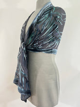Load image into Gallery viewer, All Black Eucalyptus Leaves Scarf/Shawl