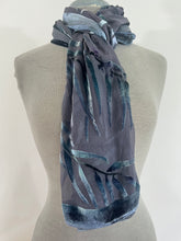 Load image into Gallery viewer, All Black Eucalyptus Leaves Scarf/Shawl

