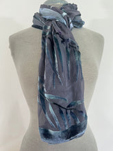 Load image into Gallery viewer, All Black Eucalyptus Leaves Scarf/Shawl