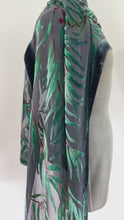 Load and play video in Gallery viewer, Black Eucalyptus Leaves Scarf/Shawl
