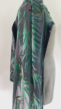 Load and play video in Gallery viewer, Black Eucalyptus Leaves Scarf/Shawl