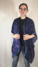Load and play video in Gallery viewer, Kimono Jacket in Purple with Dragonflies