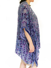 Load image into Gallery viewer, Velvet Kimono with Willow Branches in Purple