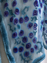 Load image into Gallery viewer, Purple Rosettes on Pale Gray Blue