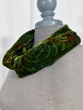 Load image into Gallery viewer, Dragonflies Circle Scarf in Olive Green
