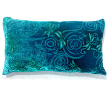 Load image into Gallery viewer, Aqua blue 12"x20" Pillow with Dragonflies Pattern-Sherit Levin