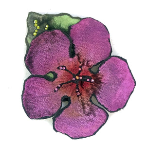 Berry Velvet Flower Pin/Hair Clip-Sherit Levin