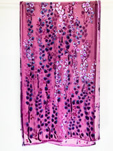Load image into Gallery viewer, Berry Velvet Scarf/Shawl with Willows Pattern-Sherit Levin