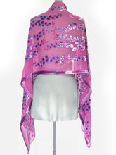 Load image into Gallery viewer, Berry Velvet Scarf/Shawl with Willows Pattern-Sherit Levin
