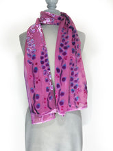 Load image into Gallery viewer, Berry Velvet Scarf/Shawl with Willows Pattern-Sherit Levin