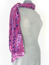 Load image into Gallery viewer, Berry Velvet Scarf/Shawl with Willows Pattern-Sherit Levin