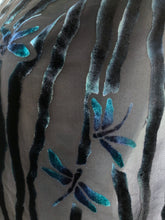 Load image into Gallery viewer, Dragonflies Poncho/Scarf in Black