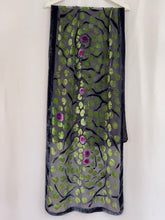 Load image into Gallery viewer, Black Velvet Lily Pads Scarf/Shawl