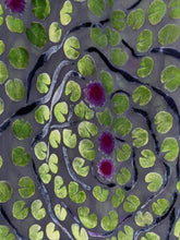 Load image into Gallery viewer, Black Velvet Lily Pads Scarf/Shawl