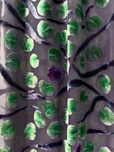 Load image into Gallery viewer, Velvet Scarf with Lily Pads Pattern in Black