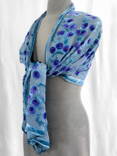 Load image into Gallery viewer, Purple Rosettes on Pale Gray Blue
