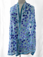 Load image into Gallery viewer, Purple Rosettes on Pale Gray Blue