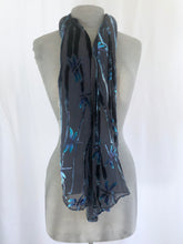 Load image into Gallery viewer, Dragonflies Poncho/Scarf in Black