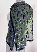 Load image into Gallery viewer, burnout velvet gingko scarf