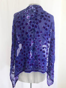 Roses Poncho/Scarf in Purple