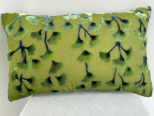 Load image into Gallery viewer, Chartreuse Green Gingko Pillow