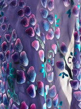 Load image into Gallery viewer, Purple Velvet Scarf/Shawl in Willow Branches