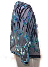 Load image into Gallery viewer, Dragonflies Scarf in black
