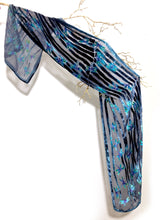 Load image into Gallery viewer, Dragonflies Scarf in black-Sherit Levin