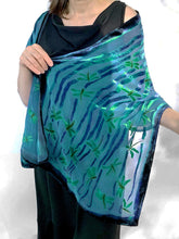 Load image into Gallery viewer, Dragonflies Turquoise Velvet Scarf/Shawl