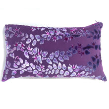 Load image into Gallery viewer, Dusty Purple 12"x20" Pillow with Willow Branches Pattern-Sherit Levin
