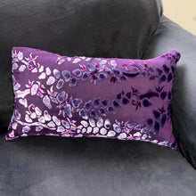Load image into Gallery viewer, Dusty Purple 12"x20" Pillow with Willow Branches Pattern-Sherit Levin