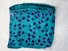 Load image into Gallery viewer, Gingko Leaves Circle Scarf in Turquoise