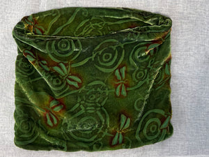 Dragonflies Circle Scarf in Olive Green