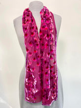 Load image into Gallery viewer, Floral Fuchsia Scarf