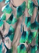 Load image into Gallery viewer, Gingko Leaves Velvet Kimono in Black and Green-Sherit Levin