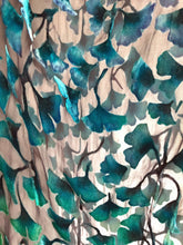 Load image into Gallery viewer, Gingko Leaves Velvet Kimono in Black and Green-Sherit Levin