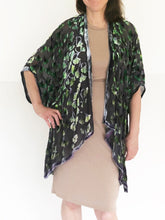 Load image into Gallery viewer, Gingko Leaves Velvet Kimono in shorter style-Sherit Levin
