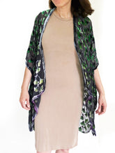 Load image into Gallery viewer, Gingko Leaves Velvet Kimono in shorter style-Sherit Levin