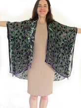 Load image into Gallery viewer, Gingko Leaves Velvet Kimono in shorter style-Sherit Levin