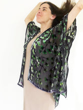 Load image into Gallery viewer, Gingko Leaves Velvet Kimono in shorter style-Sherit Levin