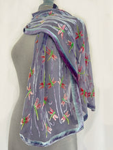 Load image into Gallery viewer, Dragonflies Scarf in Light Gray