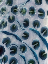 Load image into Gallery viewer, Gray Velvet Lily Pads Scarf/Shawl