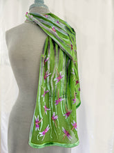 Load image into Gallery viewer, Dragonflies Scarf in Spring Green